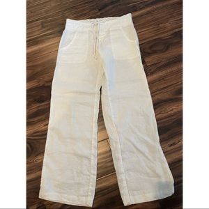 Banana Republic Martin Fit women’s linen white pants